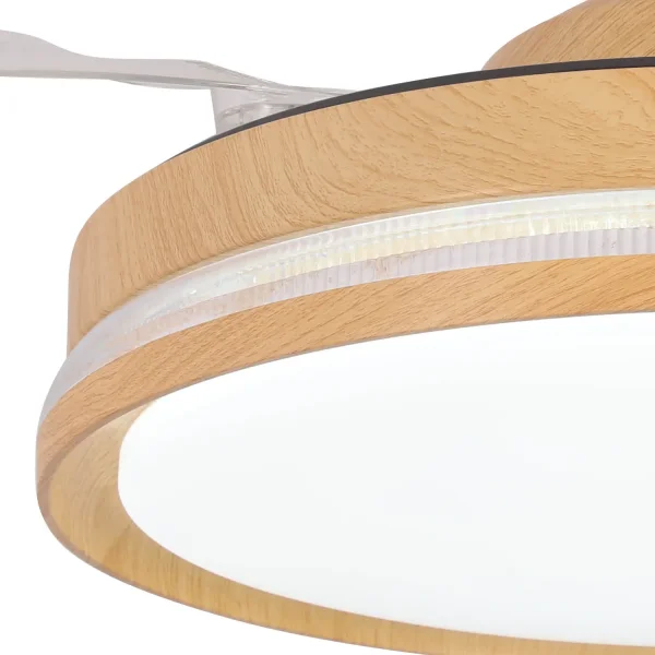 Ventilateur de Plafond Pales Pliantes LED 35W 2700-6000K Bois Lorelei|briller