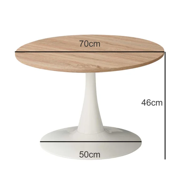 Table Basse San Antoni Ø70 cm Blanche | Lúzete