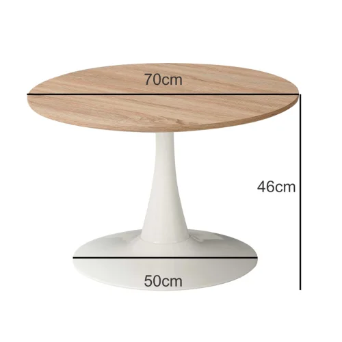 Table Basse San Antoni Ø70 cm Blanche | Lúzete