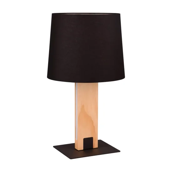 LAMPE DE TABLE E27 BASE EN BOIS AVEC LED 6W ROXANA 2