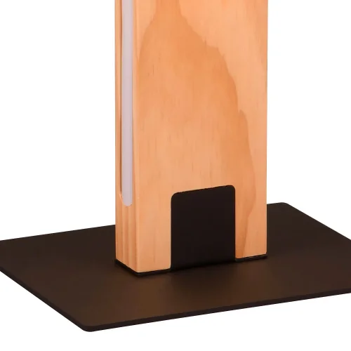 LAMPE DE TABLE E27 BASE EN BOIS AVEC LED 6W ROXANA