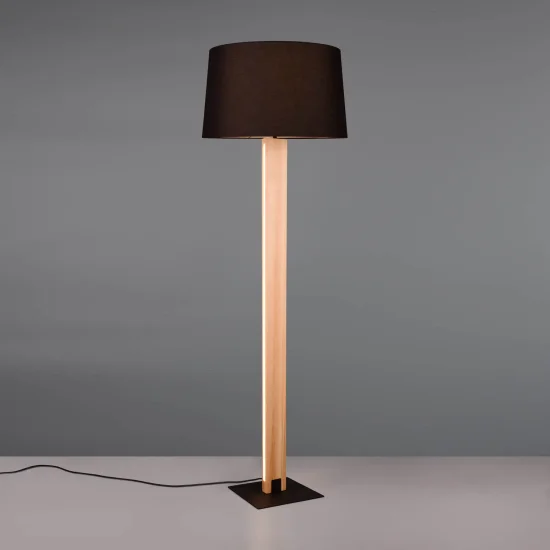 LAMPADAIRE E27 BASE EN BOIS AVEC LED 10W ROXANA 2