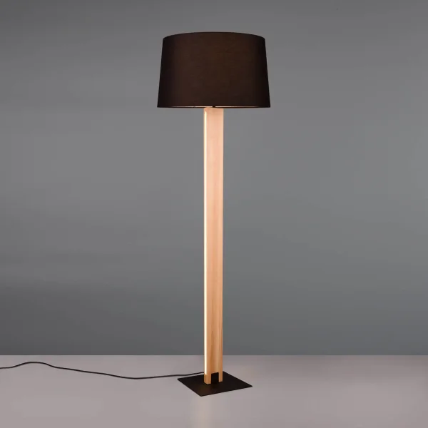 LAMPADAIRE E27 BASE EN BOIS AVEC LED 10W ROXANA