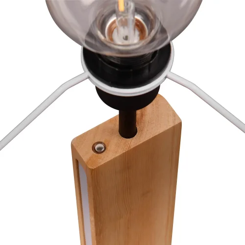 LAMPADAIRE E27 BASE EN BOIS AVEC LED 10W ROXANA