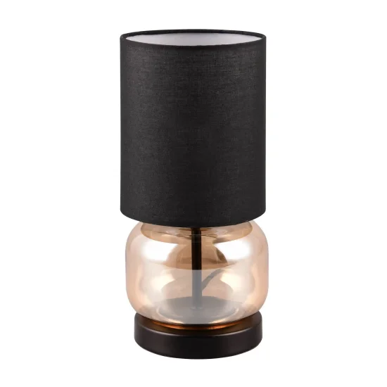 LAMPE DE TABLE BASE EN VERRE AMBRE E27 ELISEO 2