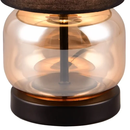 LAMPE DE TABLE BASE EN VERRE AMBRE E27 ELISEO