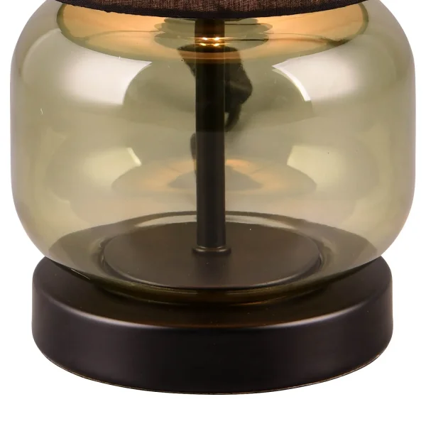 LAMPE DE TABLE BASE EN VERRE VERT E27 ELISEO LAMPE DE TABLE BASE EN VERRE VERT E27 ELISEO