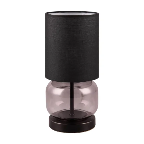 LAMPE DE TABLE BASE EN VERRE FUMÉ E27 ELISEO 2