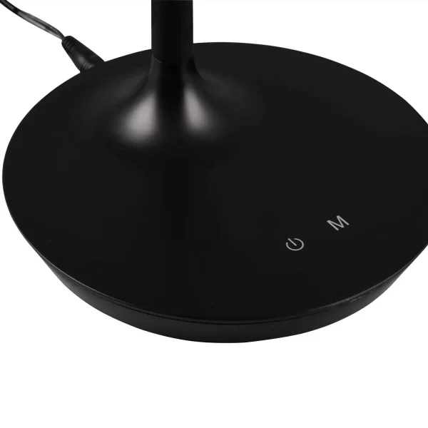 LAMPE DE TABLE LED TACTILE 5W RÉGLABLE NOIR TANNER