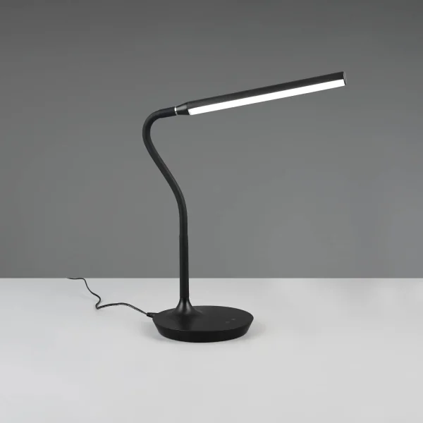 LAMPE DE TABLE LED TACTILE 5W RÉGLABLE NOIR TANNER
