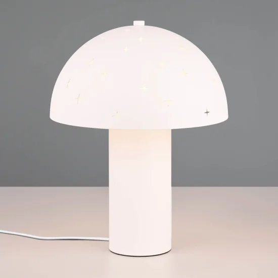 Lampe de Table Métal Blanc E14 Niscalo| Lúzete