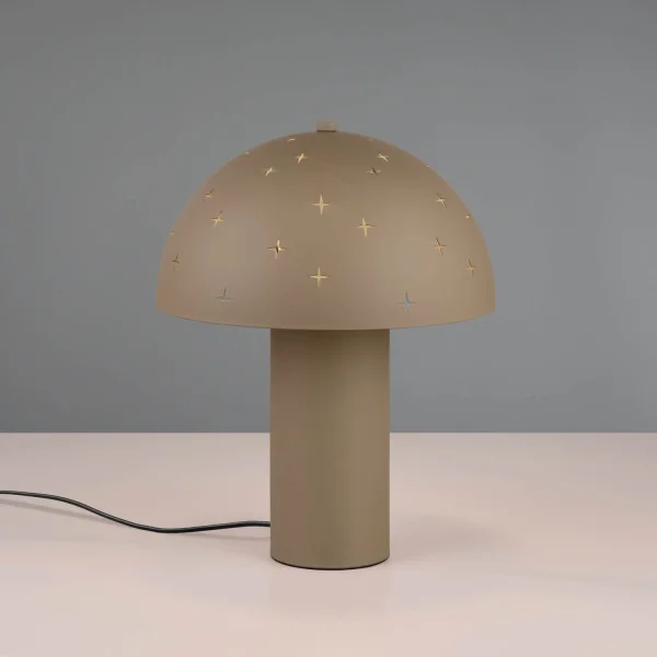 LAMPE DE TABLE EN MÉTAL GRIS BRUN E14 NISCALO