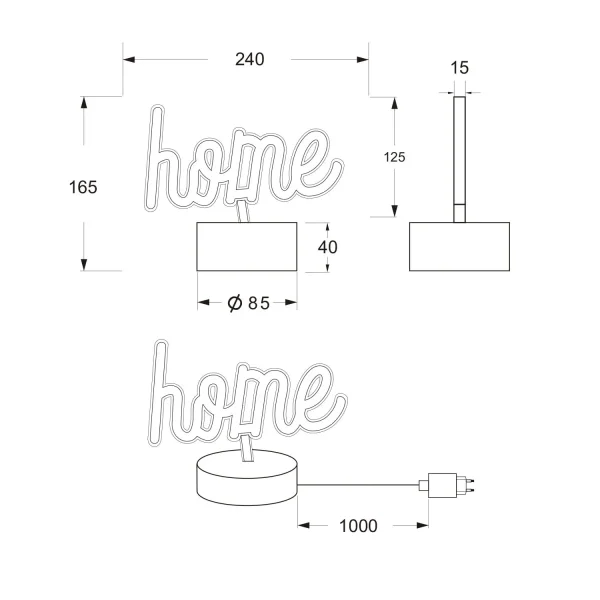 LAMPE DE TABLE LED 1W Home LAMPE DE TABLE LED 1W Home