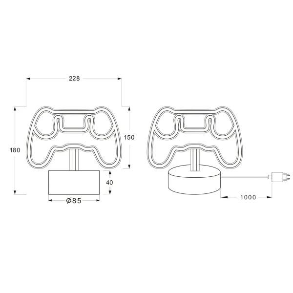 LAMPE DE TABLE LED 1,2W TÉLÉCOMMANDE