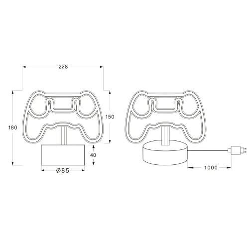 LAMPE DE TABLE LED 1,2W TÉLÉCOMMANDE