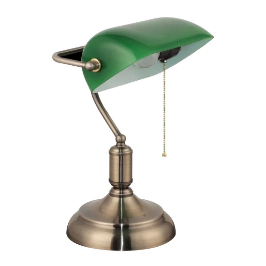 CRISTAL VERT DE LAMPE DE TABLE