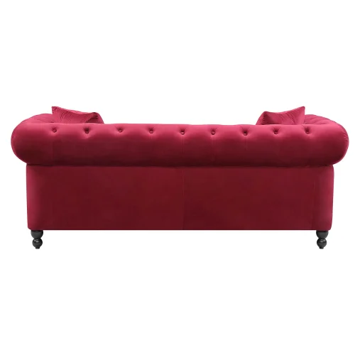CANAPÉ VELOURS GRANAT EDNA