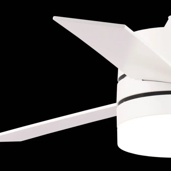 VENTILATEUR DE PLAFOND AVEC LUMIÈRE LED RÉGLABLE 17W BLANC NEW LORENZO