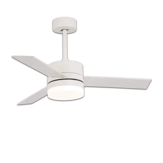 VENTILATEUR DE PLAFOND AVEC LUMIÈRE LED RÉGLABLE 17W BLANC NEW LORENZO