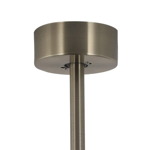 Ventilateur de plafond avec éclairage LED 17 W à intensité variable, finition cuir, modèle New Lorenzo | Lúzete