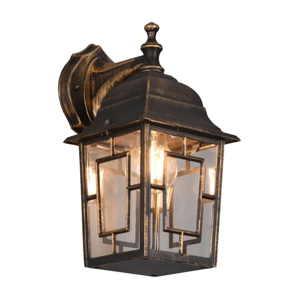 APPLIQUE EXTÉRIEUR DESCENDANTE E27 IP44 OXYDE 30CM VALESKA