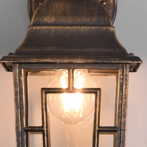 APPLIQUE EXTÉRIEUR DESCENDANTE E27 IP44 OXYDE 30CM VALESKA