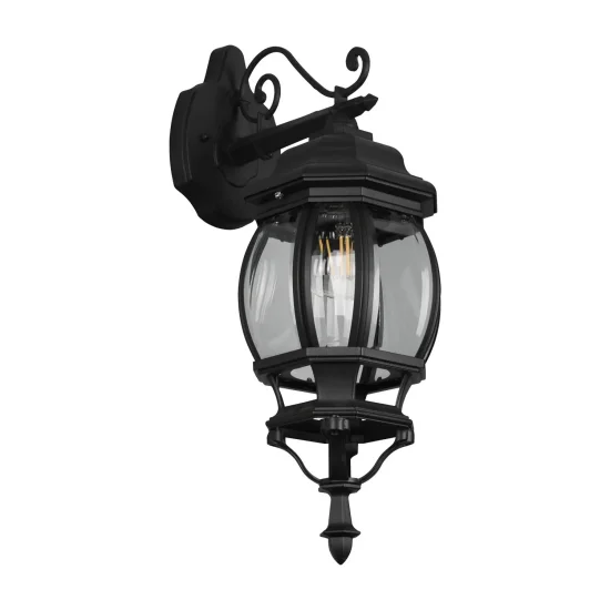 APPLIQUE EXTÉRIEUR DESCENDANT E27 IP44 NOIR ELOWEN 2