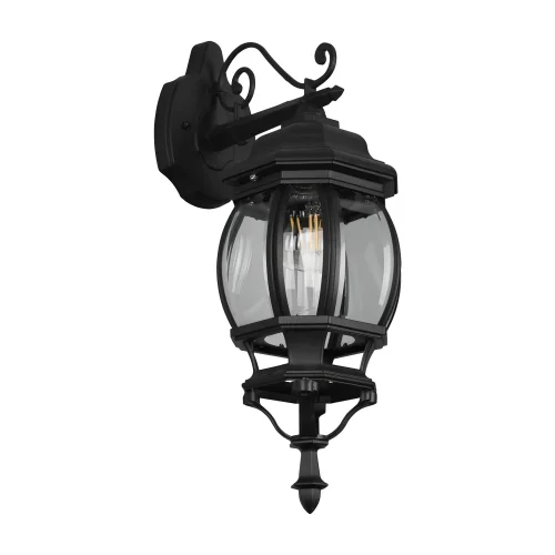 APPLIQUE EXTÉRIEUR DESCENDANT E27 IP44 NOIR ELOWEN