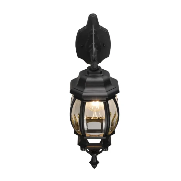 APPLIQUE EXTÉRIEUR DESCENDANT E27 IP44 NOIR ELOWEN