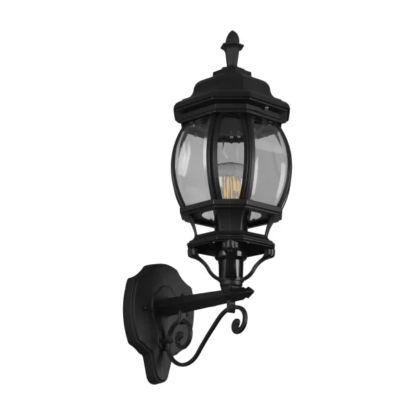 APPLIQUE EXTERIEUR ASCENDANT E27 IP44 NOIR ELOWEN