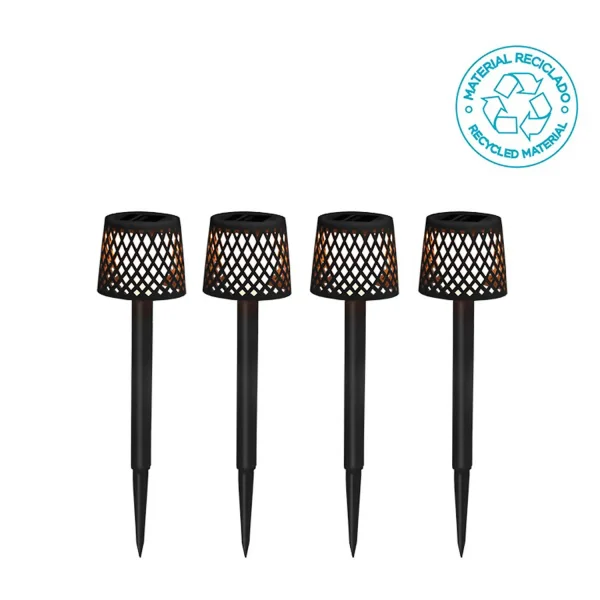 PACK DE 4 PICOTS SOLAIRES GRETITA NOIR IP44