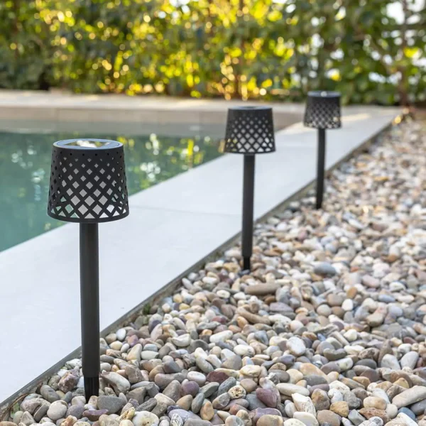 PACK DE 4 PICOTS SOLAIRES GRETITA NOIR IP44