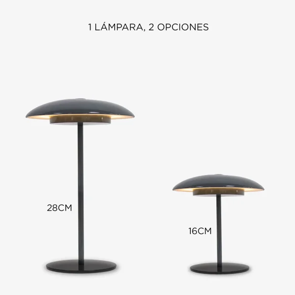 LAMPE DE TABLE EXTÉRIEURE IP44 BATTERIE ANTHRACITE SARDINIA 30