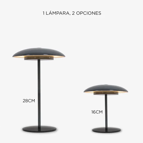 LAMPE DE TABLE EXTÉRIEURE IP44 BATTERIE ANTHRACITE SARDINIA 30