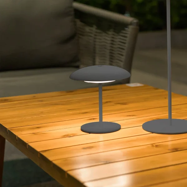 LAMPE DE TABLE EXTÉRIEURE IP44 BATTERIE ANTHRACITE SARDINIA 30