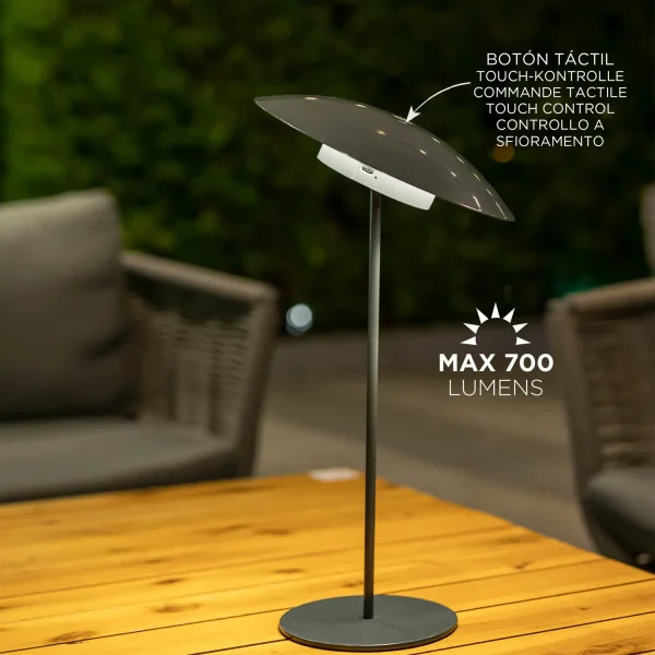LAMPE DE TABLE EXTÉRIEURE IP44 À BATTERIE ANTHRACITE SARDINIA 40 LAMPE DE TABLE EXTÉRIEURE IP44 À BATTERIE ANTHRACITE SARDINIA 40
