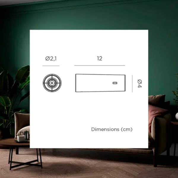 Applique Sans Fils Batterie Rechargeable Noir Roll 4| Lúzete