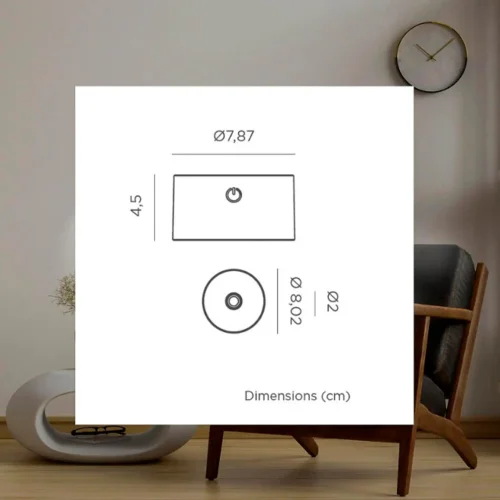 Applique Sans Fil Batterie Rechargeable Blanc Roll 8 | Lúzete Applique Sans Fil Batterie Rechargeable Blanc Roll 8 | Lúzete