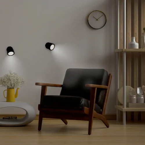 Applique Sans Fil Batterie Rechargeable Noir Roll 8 | Lúzete Applique Sans Fil Batterie Rechargeable Noir Roll 8 | Lúzete