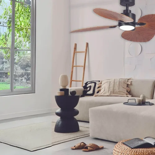 VENTILATEUR DE PLAFOND LED 18W RÉGLABLE 4 PALES MOTEUR DC LAGOS