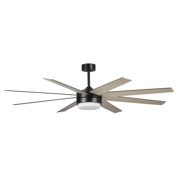 VENTILATEUR DE PLAFOND LED 24W RÉGLABLE 8 PALES MOTEUR DC SOLEI