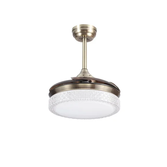 VENTILATEUR DE PLAFOND LED 28W RÉGLABLE 4 PALES PLIABLES MOTEUR DC LESTER 2