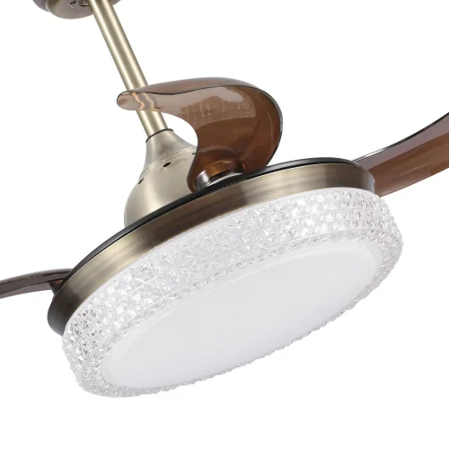 VENTILATEUR DE PLAFOND LED 28W RÉGLABLE 4 PALES PLIABLES MOTEUR DC LESTER