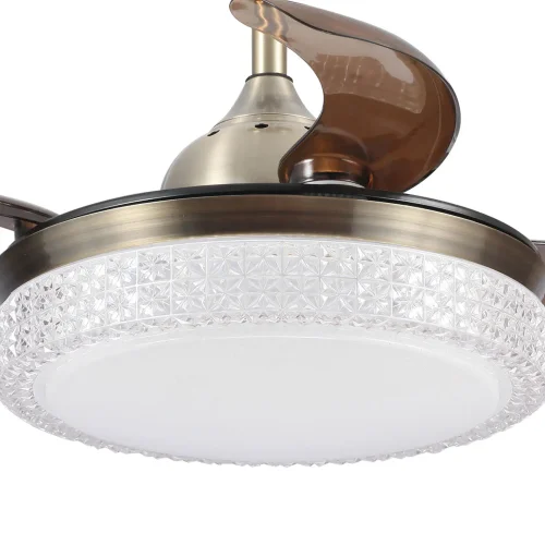 VENTILATEUR DE PLAFOND LED 28W RÉGLABLE 4 PALES PLIABLES MOTEUR DC LESTER