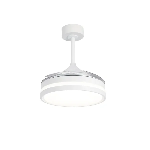 VENTILATEUR DE PLAFOND LED 24W RÉGLABLE 4 PALES PLIABLES MOTEUR DC TRIANA