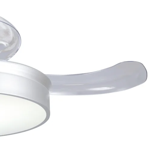 VENTILATEUR DE PLAFOND LED 24W RÉGLABLE ARGENT 4 PALES PLIABLES MOTEUR DC PALMA