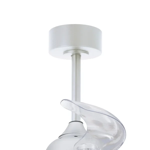 VENTILATEUR DE PLAFOND LED 24W RÉGLABLE ARGENT 4 PALES PLIABLES MOTEUR DC PALMA