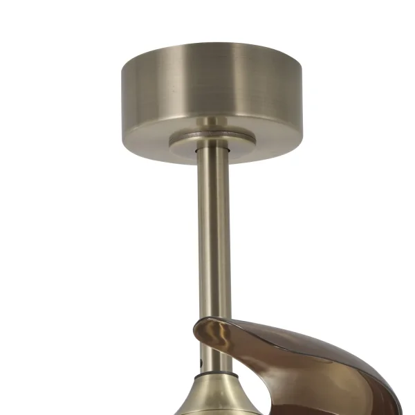 VENTILATEUR DE PLAFOND LED 24W RÉGLABLE CUIR 4 PALES PLIABLES MOTEUR DC PALMA