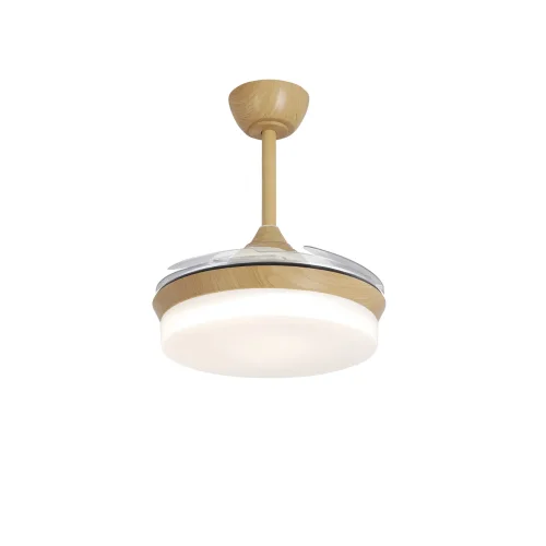 VENTILATEUR DE PLAFOND LED 24W RÉGLABLE BOIS 4 PALES PLIABLES GERALDTON