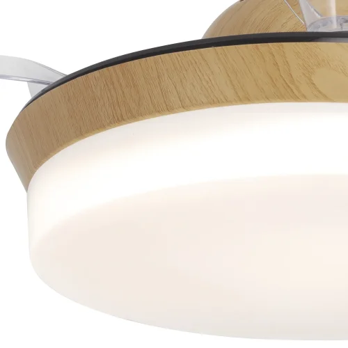 VENTILATEUR DE PLAFOND LED 24W RÉGLABLE BOIS 4 PALES PLIABLES GERALDTON